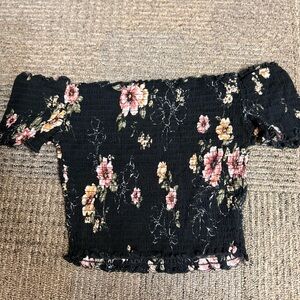 Floral Off-Shoulder Smocked Top